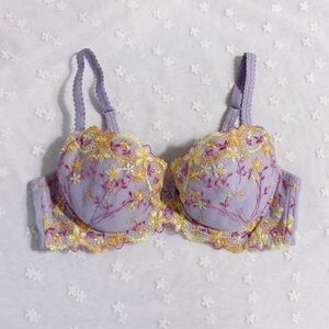 US-34B/JP-C75 Japanese Brand Triumph Gorgeous Floral Embroidery Bra Women Girls